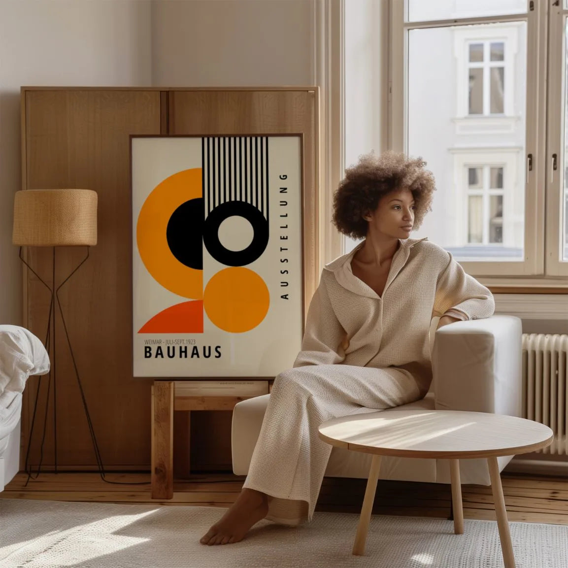 Plakat Bauhaus Pomarańczowe Formy