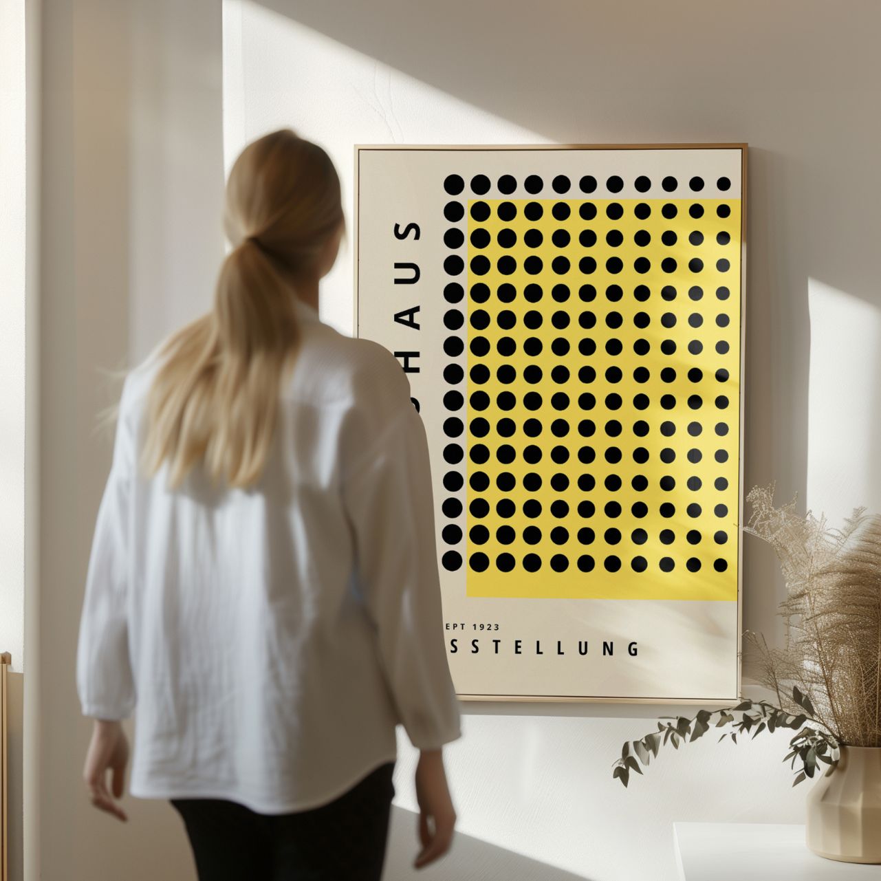 Bauhaus Żółta Precyzja Plakat