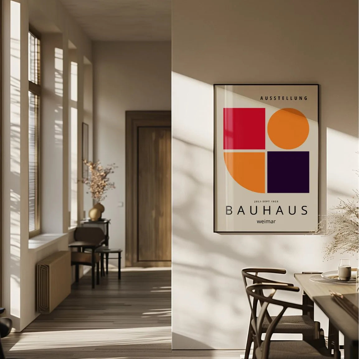 Bauhaus Czerwony Akcent Plakat