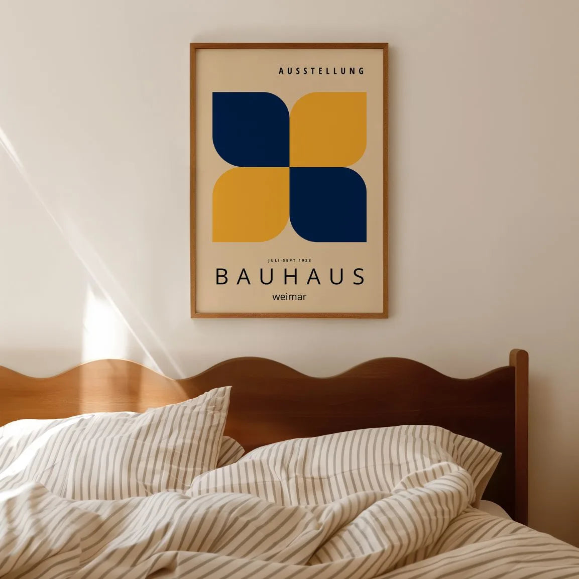 Bauhaus Żółć Granat Plakat