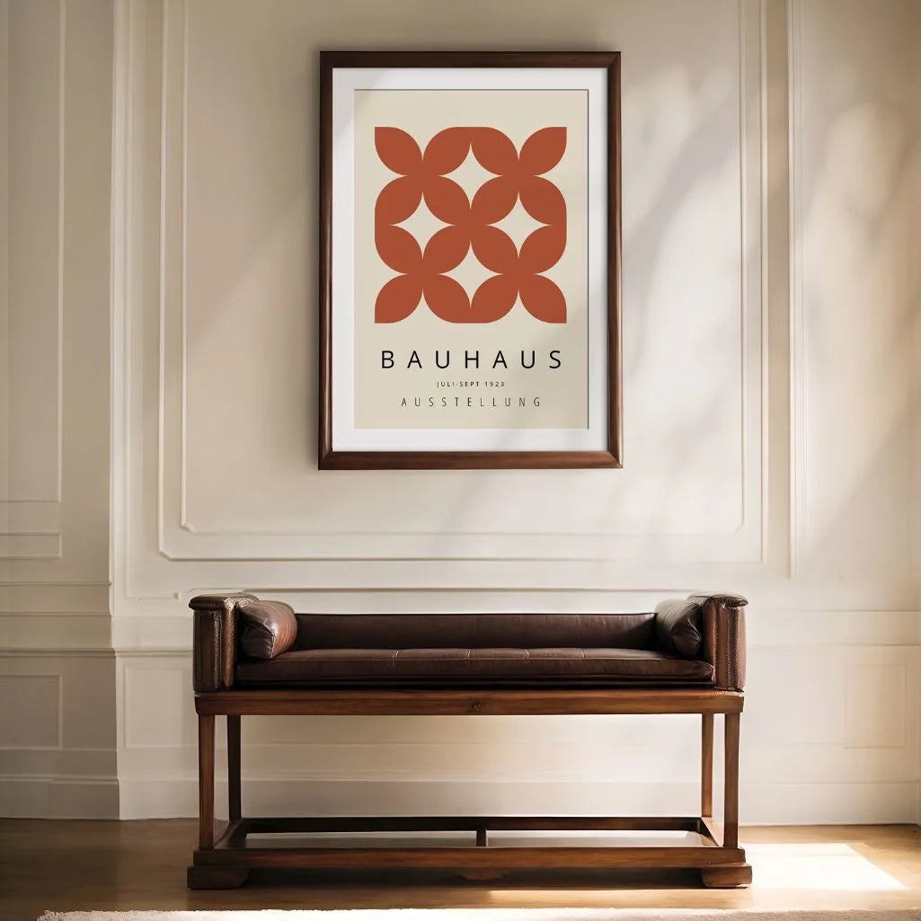 Bauhaus Ceglana Symetria Plakat