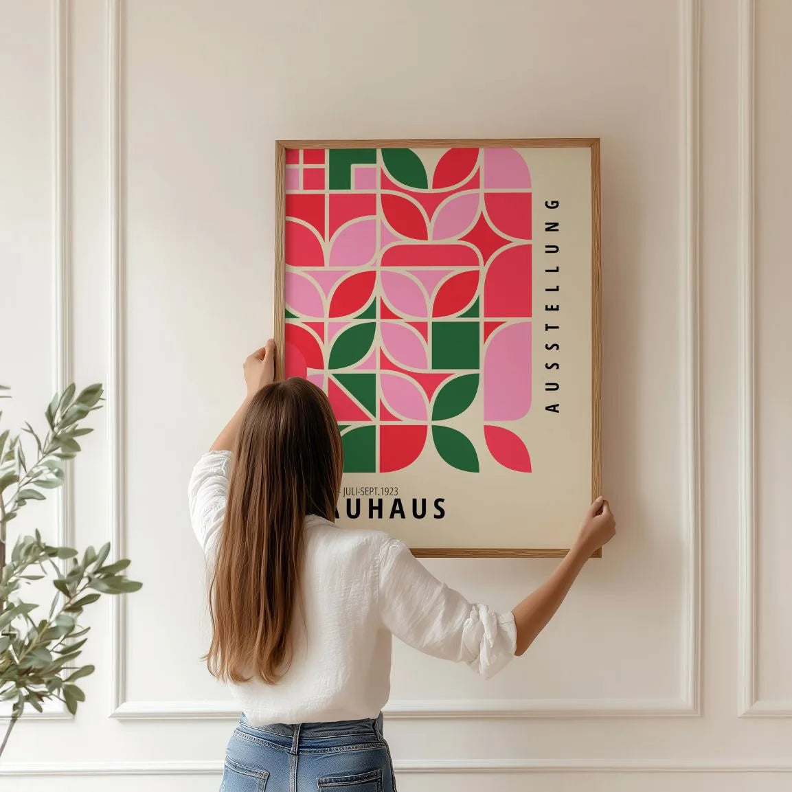 Bauhaus Zieleń Czerwień Plakat