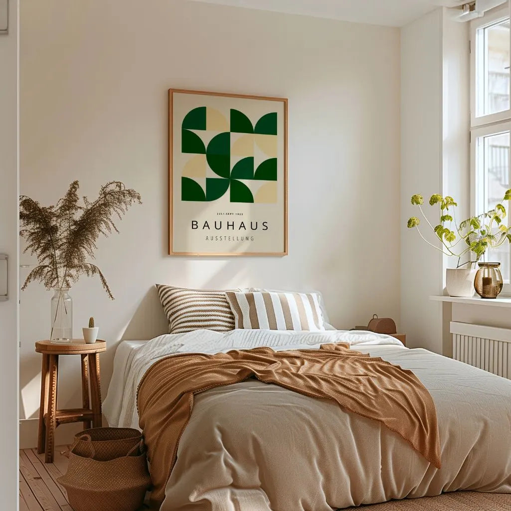 Bauhaus Zieleń i Beż Plakat