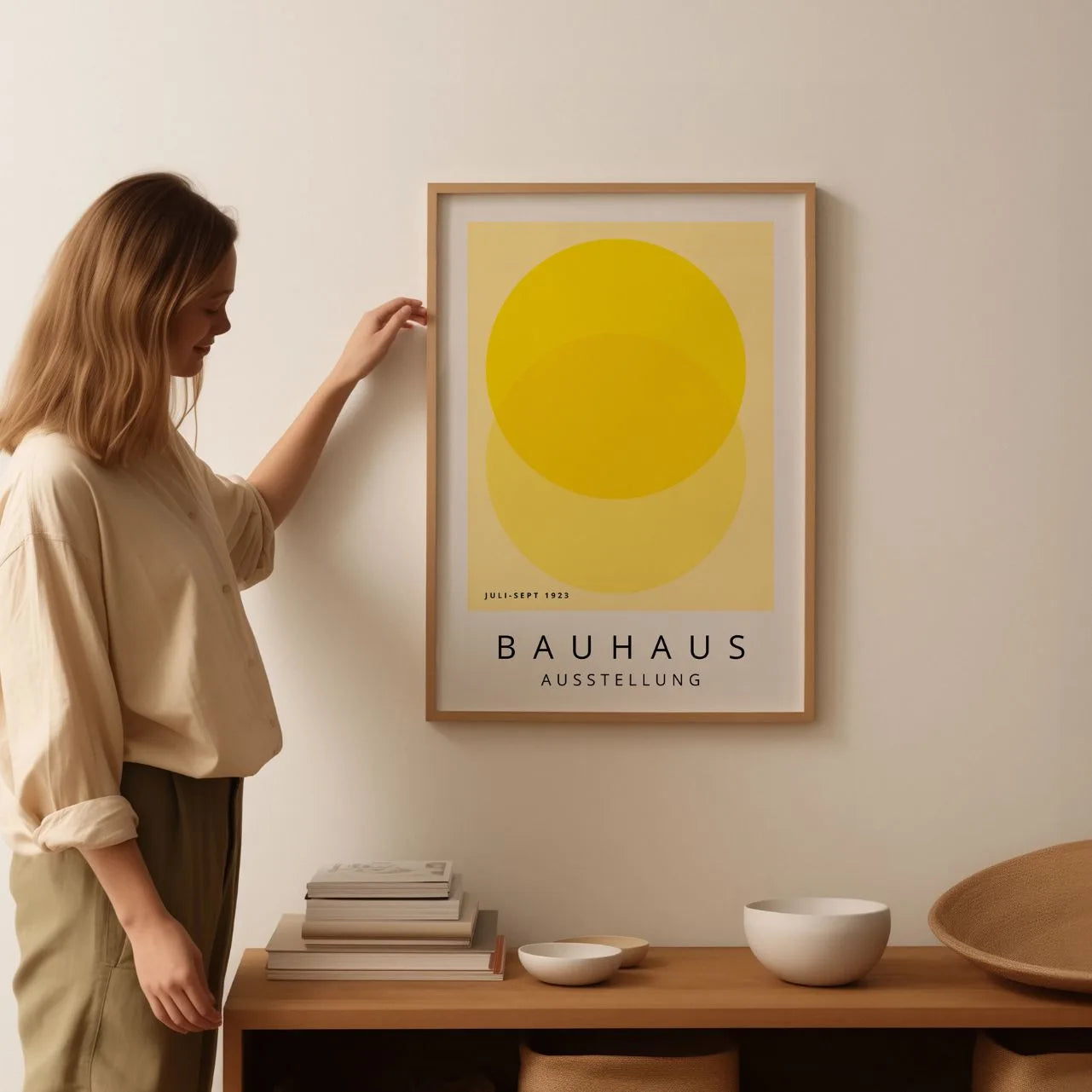 Bauhaus Żółty Lekkość Plakat