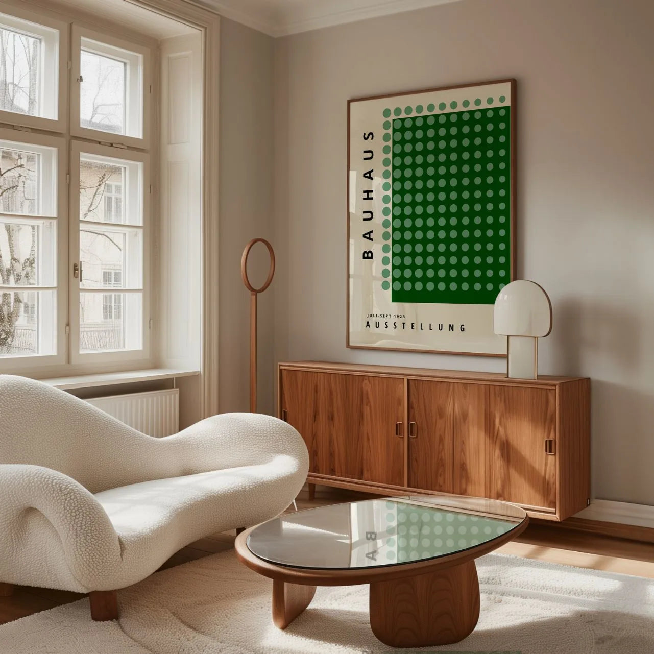 Bauhaus Zielona Równowaga Plakat