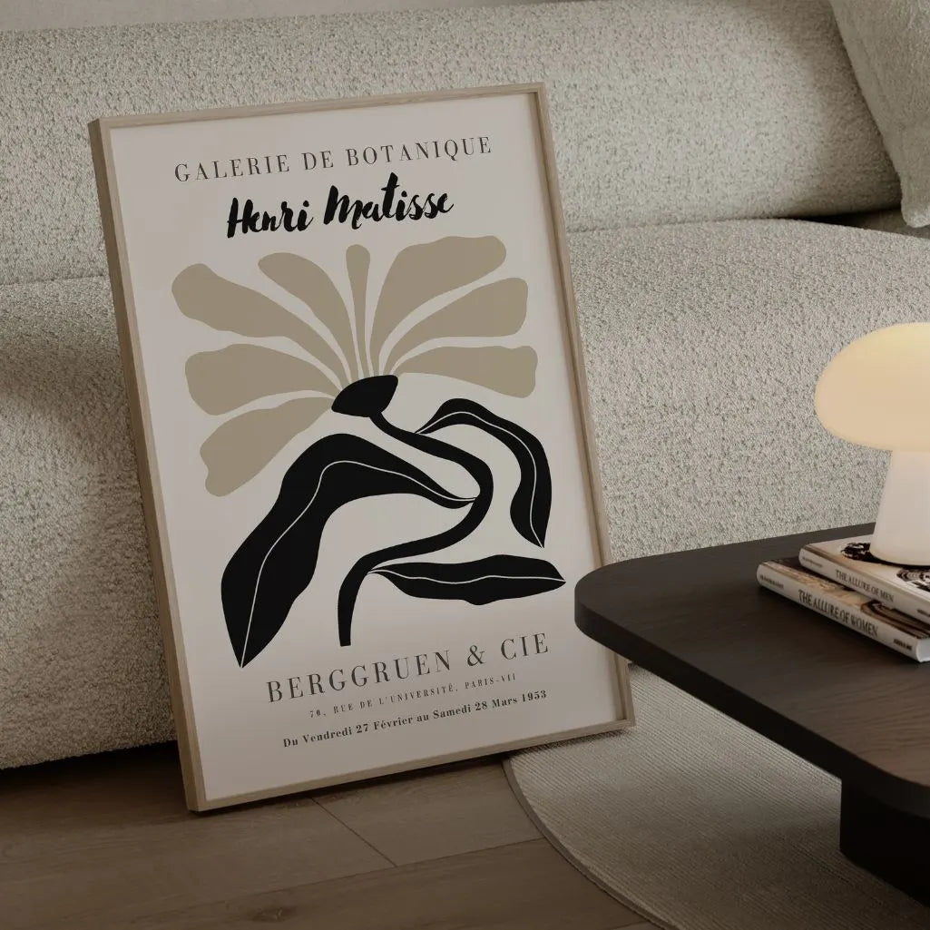 Henri Matisse – Plakat Kwiat Czerń Beż