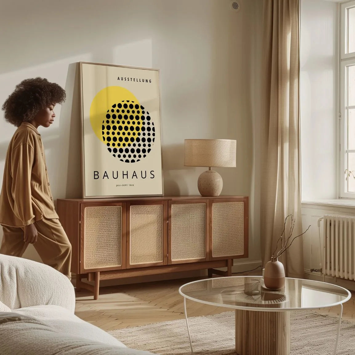 Bauhaus Żółte Słońce Plakat