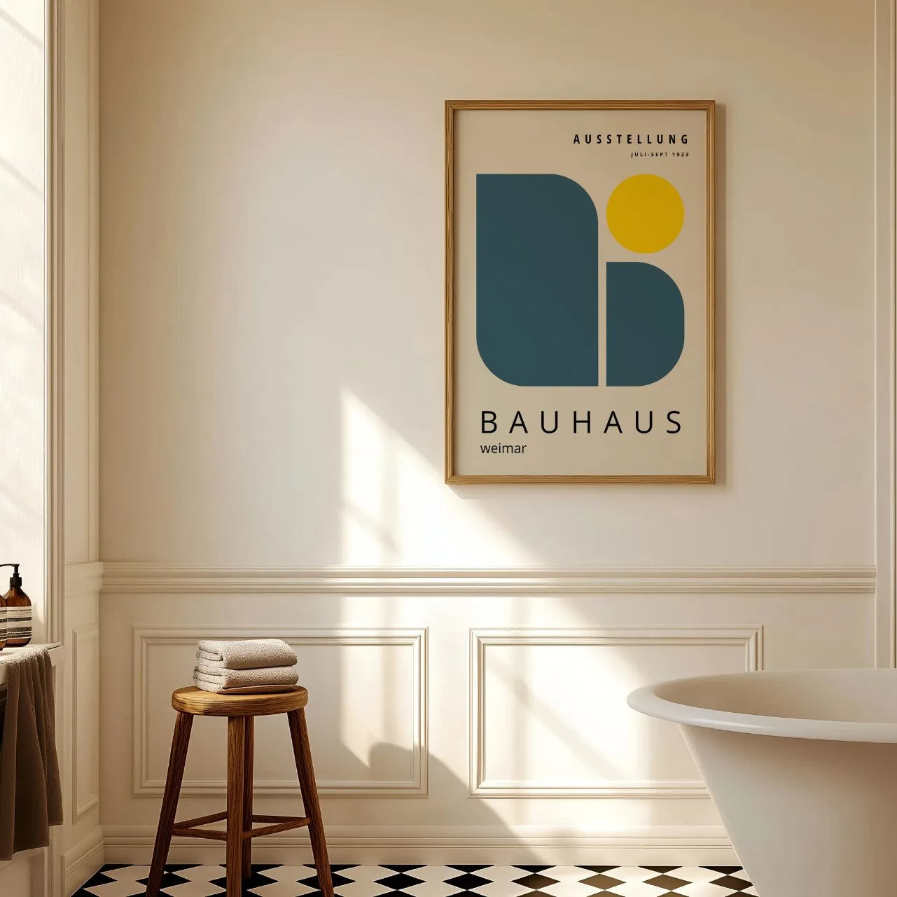 Bauhaus Niebieski Ład Plakat