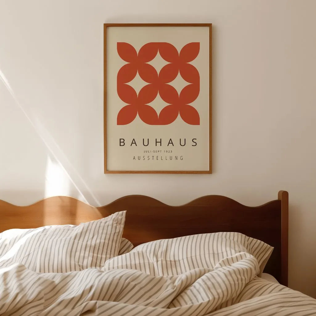 Bauhaus Ceglana Symetria Plakat