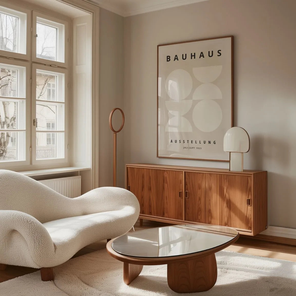 Beżowy Plakat Bauhaus