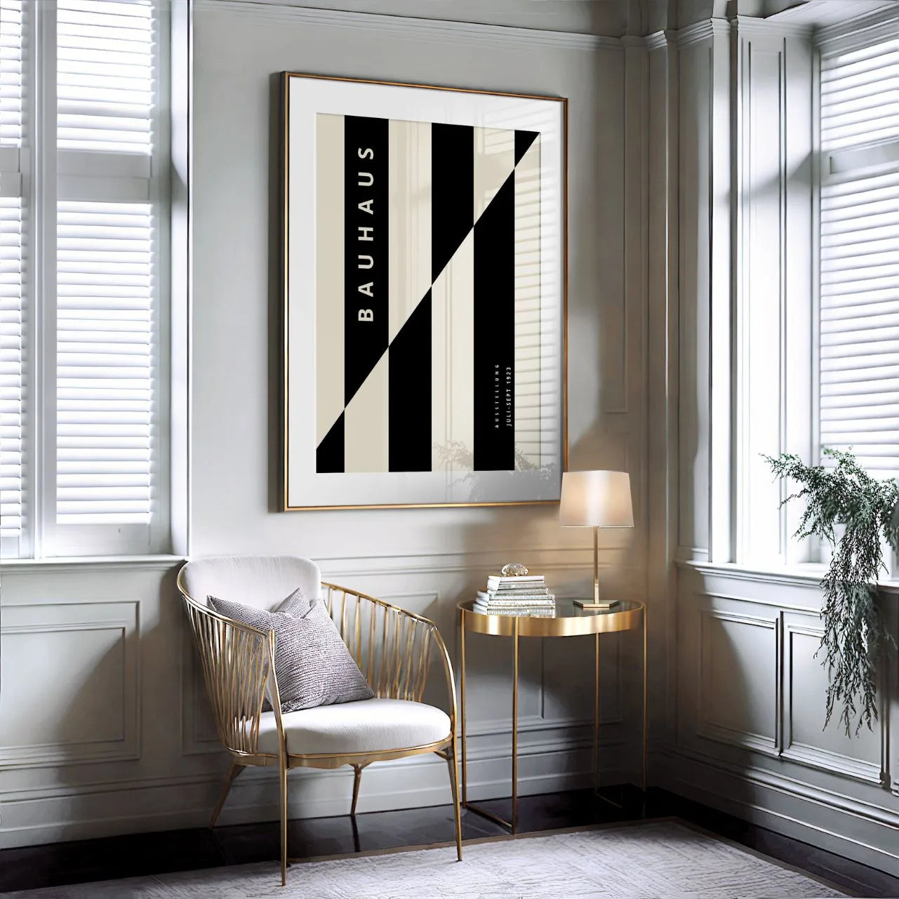 Bauhaus Czerń Beż Plakat