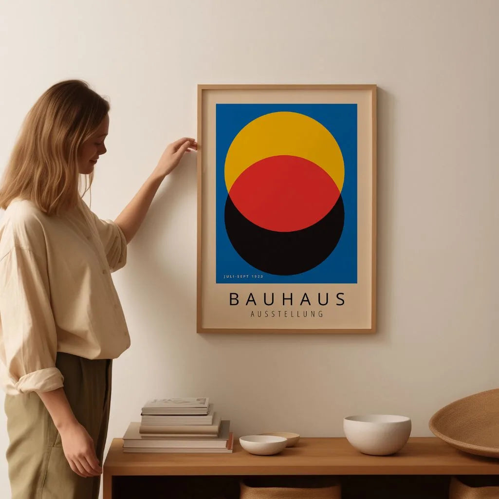 Bauhaus Niebieski Kontrast Plakat