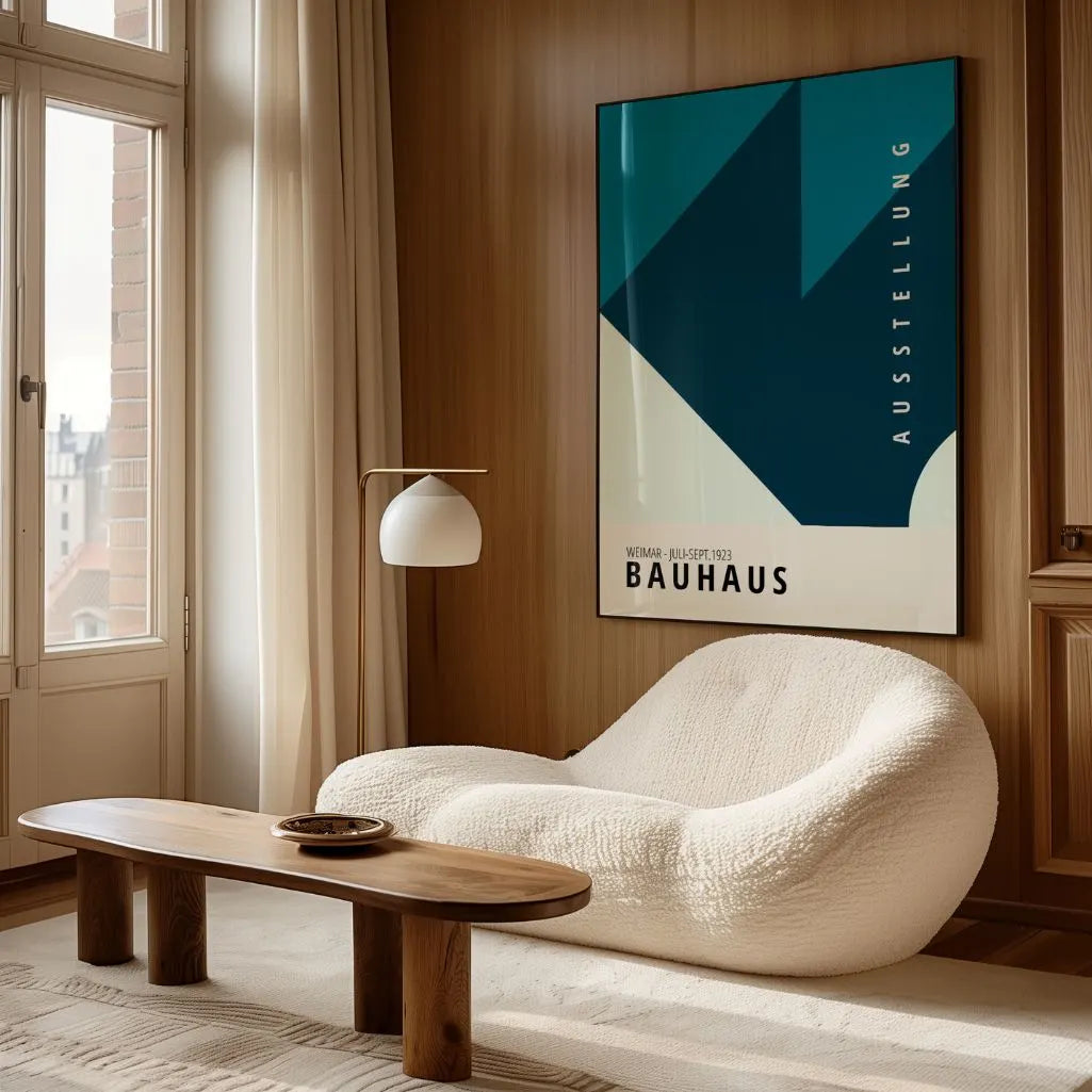 Bauhaus Granatowy Plakat