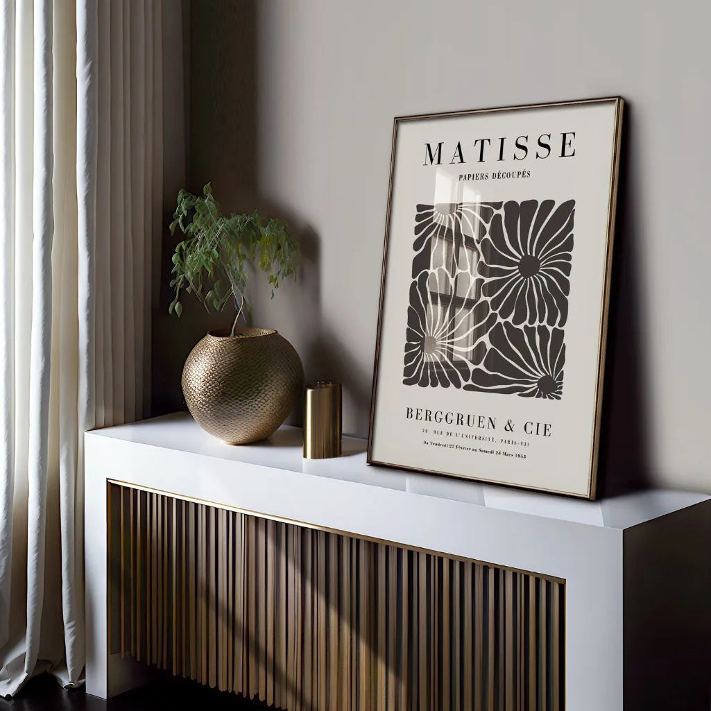 Matisse Brąz Kwiaty Plakat