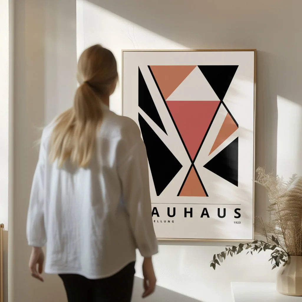 Bauhaus Terakota Kontrast Plakat