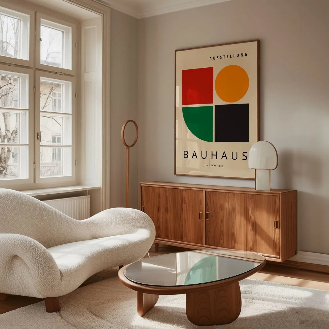 Bauhaus Zieleń Harmonia Plakat