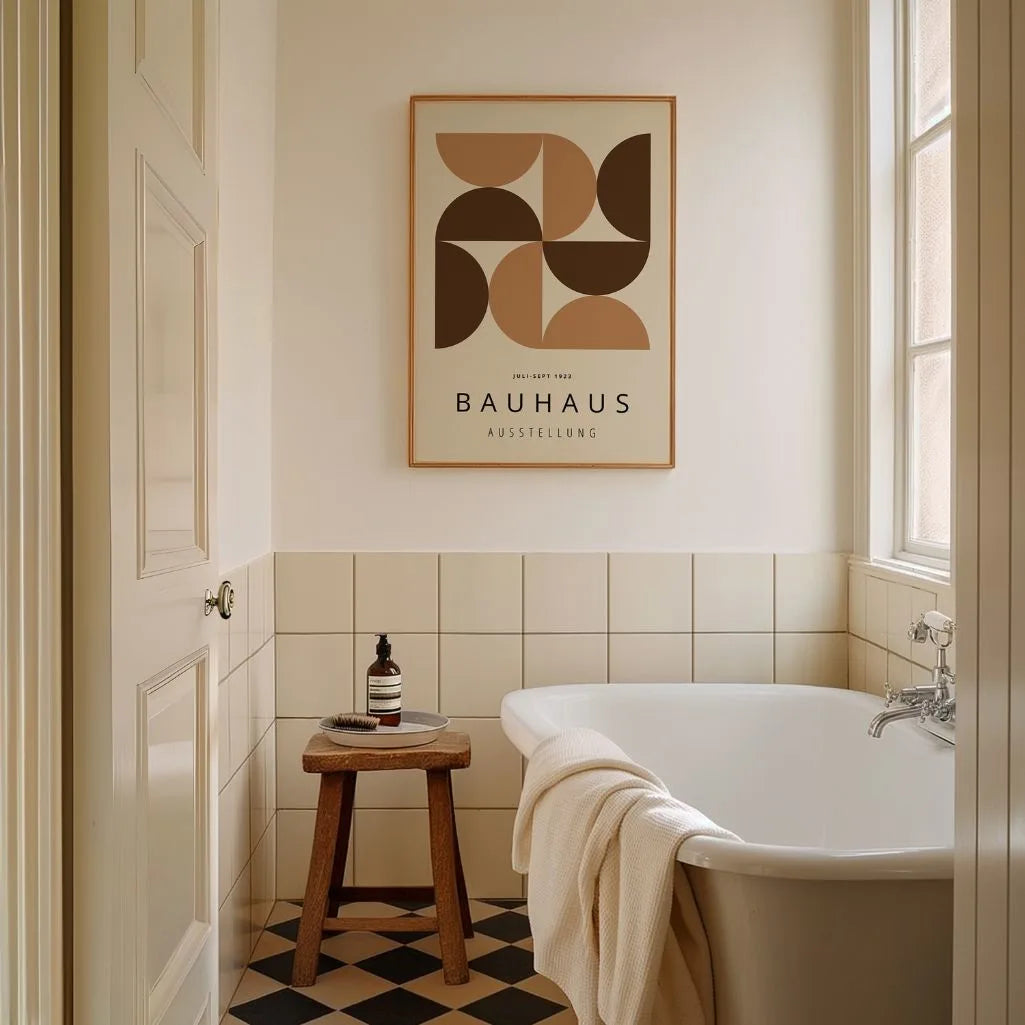 Bauhaus Ciepły Brąz Plakat