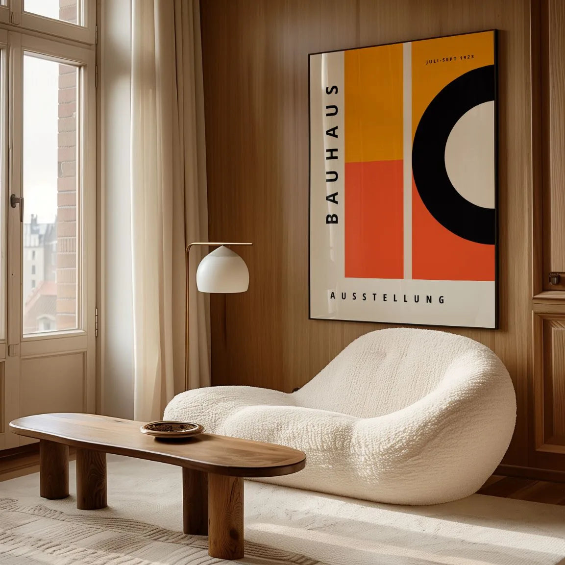 Bauhaus Pomarańcz Kontrast Plakat