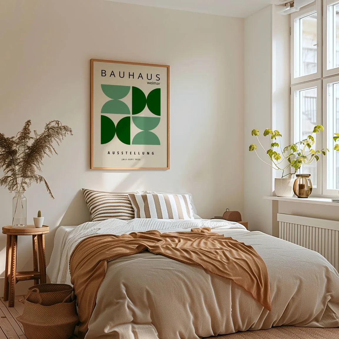 Plakat Bauhaus Zielone Elementy