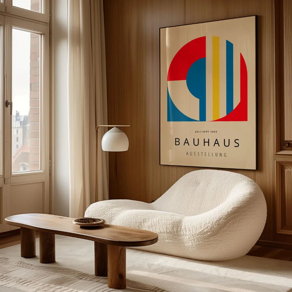 Bauhaus Czerwony Abstrakt Plakat