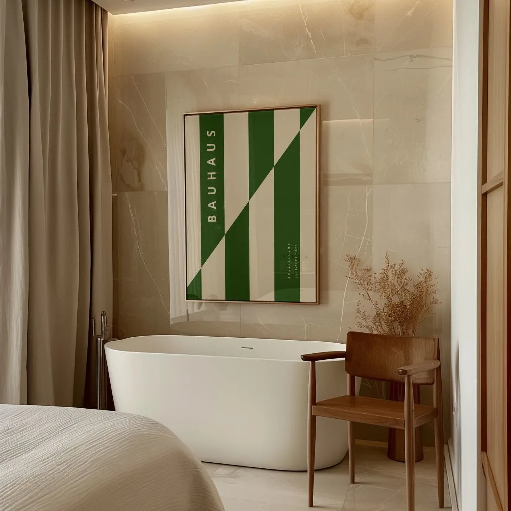 Bauhaus Zieleń Struktura Plakat