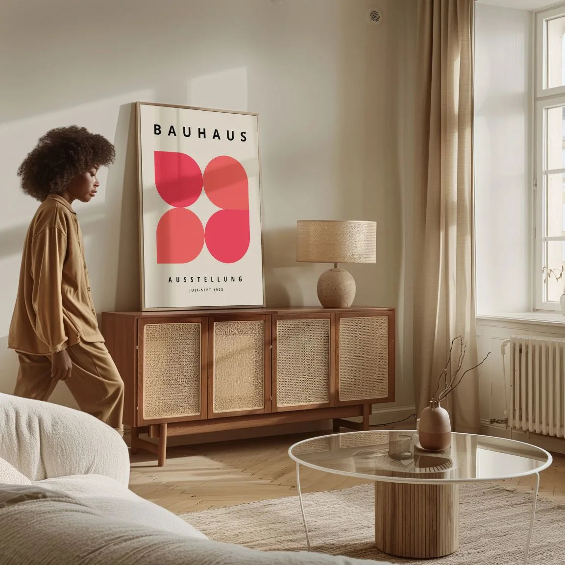 Bauhaus Czerwone Formy Plakat