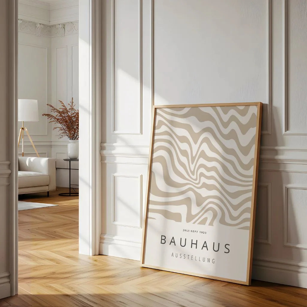 Bauhaus Beżowe Fale Plakat