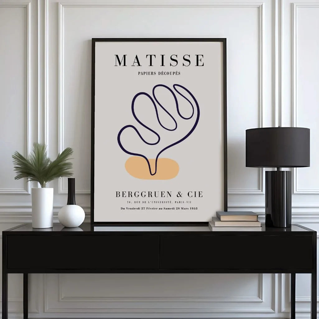 Plakat Matisse Pomarańczowy Akcent Granat