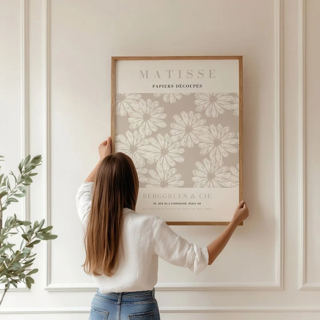 Matisse Beżowe Stokrotki Plakat