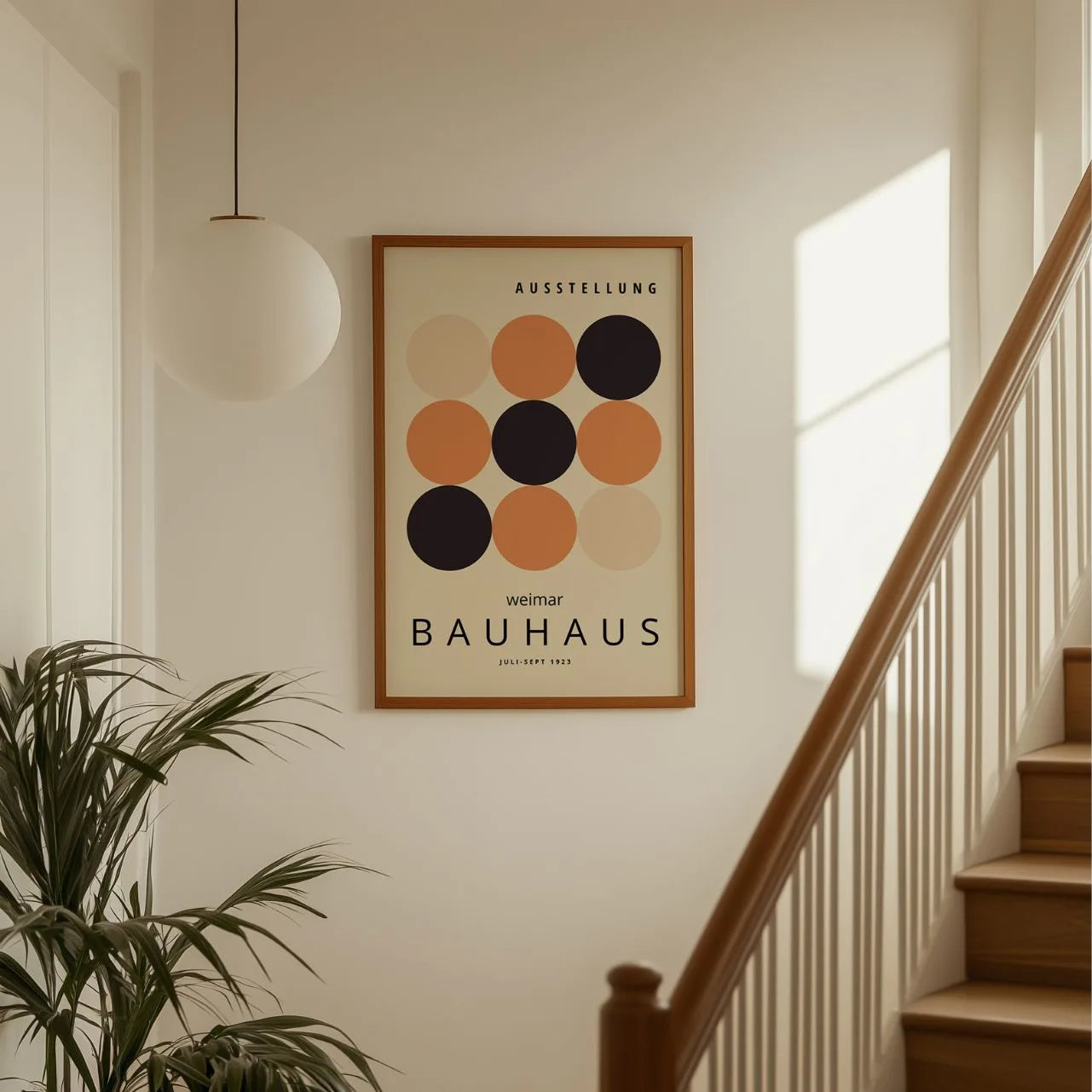Bauhaus Koła Symetria Plakat