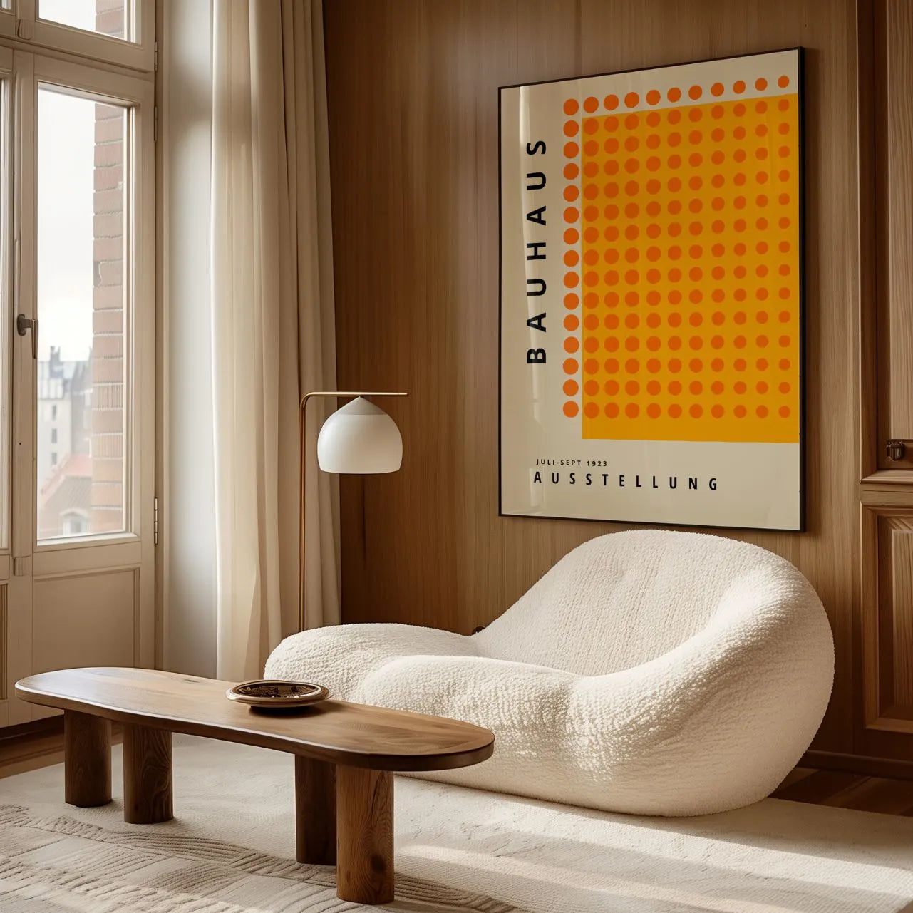 Bauhaus Pomarańczowy Rytm Poster