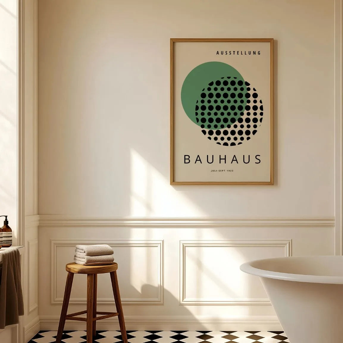 Bauhaus Zieleń Optyka Plakat