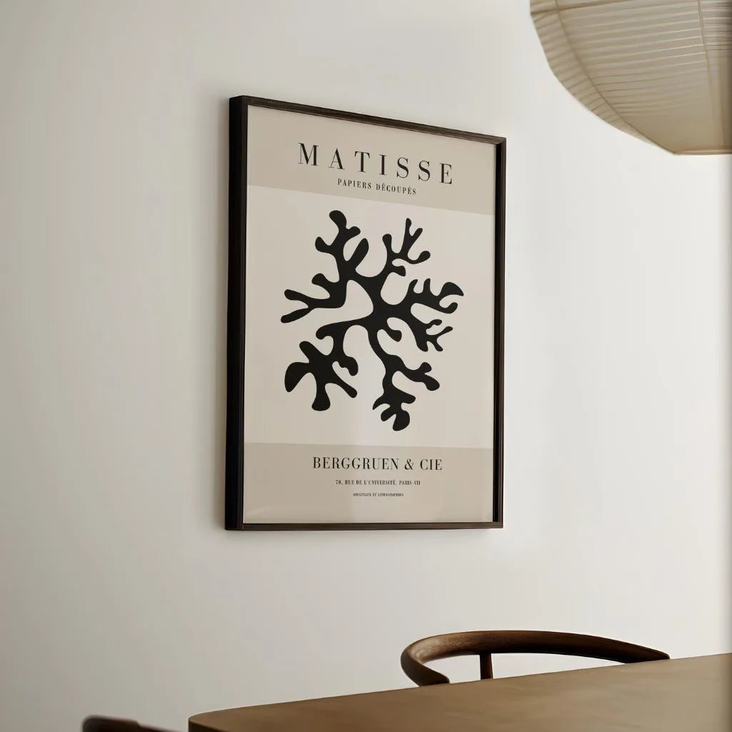 Plakat Matisse Czarne Rafy Koralowe