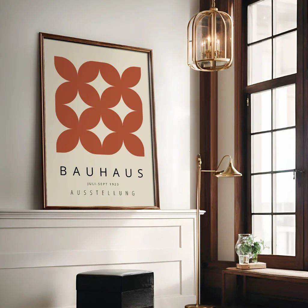 Bauhaus Ceglana Symetria Plakat