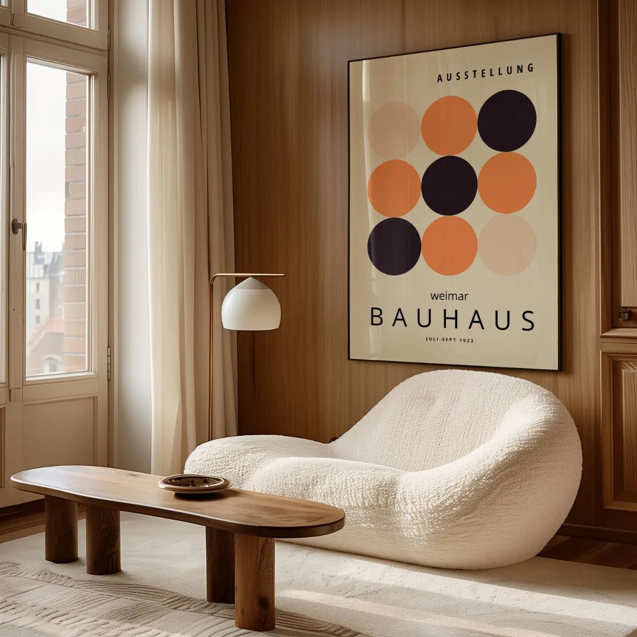 Bauhaus Koła Symetria Plakat