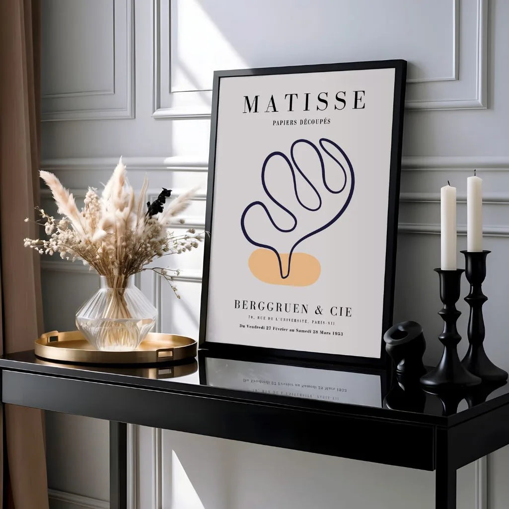 Plakat Matisse Pomarańczowy Akcent Granat