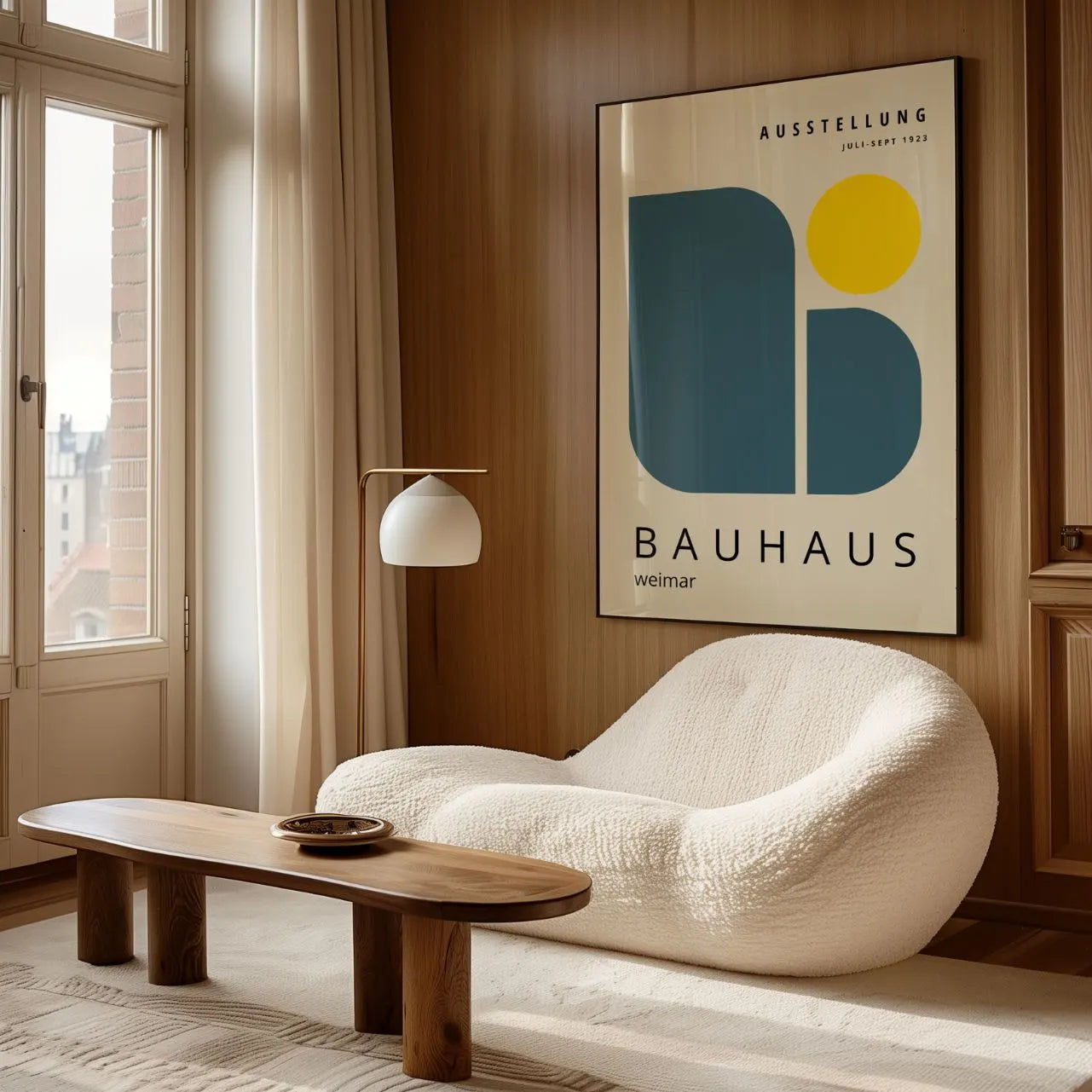 Bauhaus Niebieski Ład Plakat