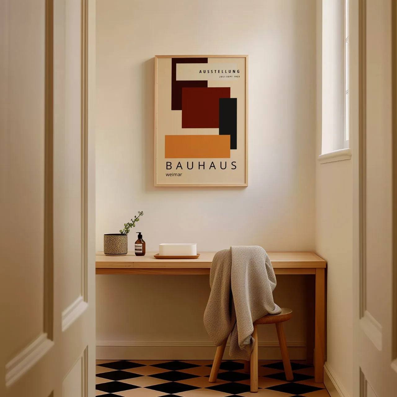Bauhaus Pomarańcz Głębia Plakat