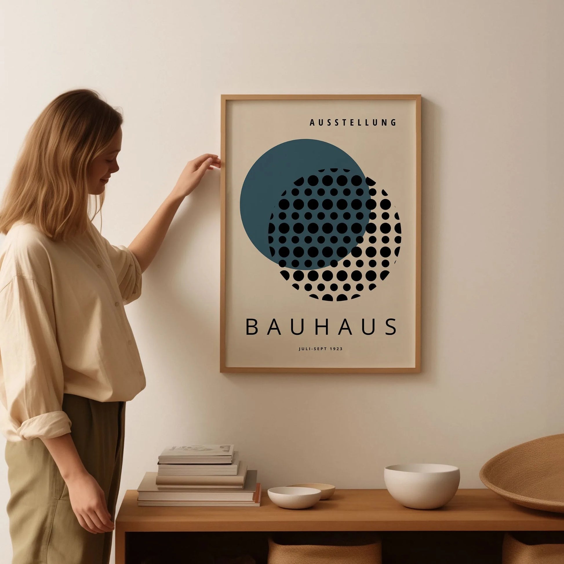Bauhaus Granat Spokój Plakat