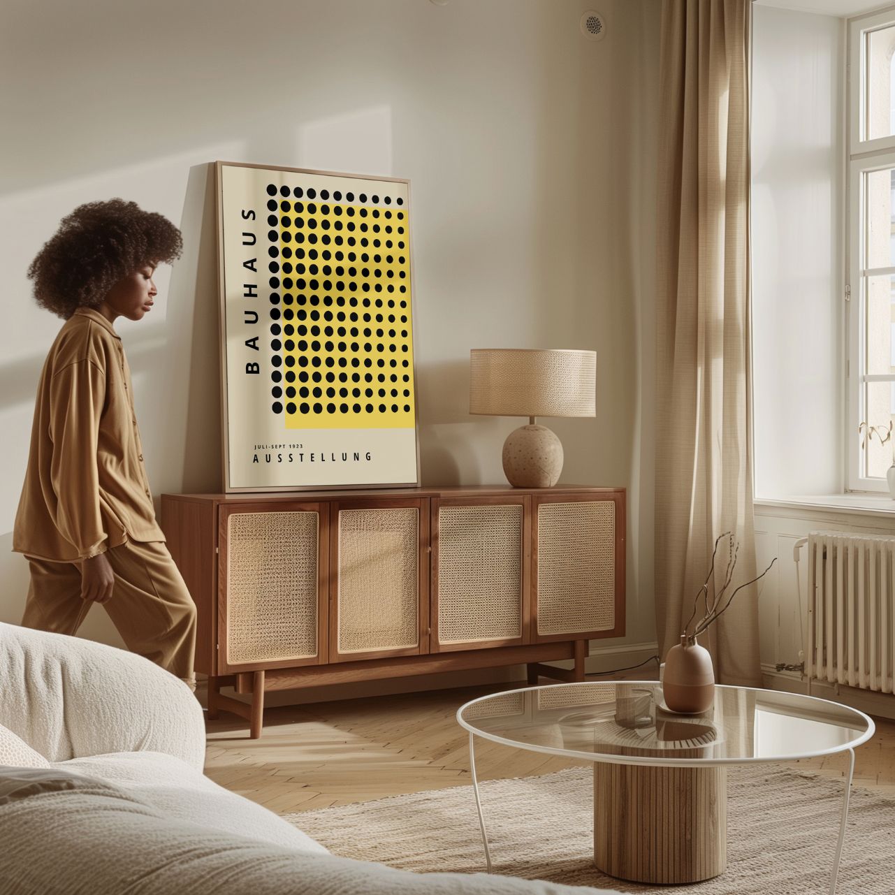 Bauhaus Żółta Precyzja Plakat