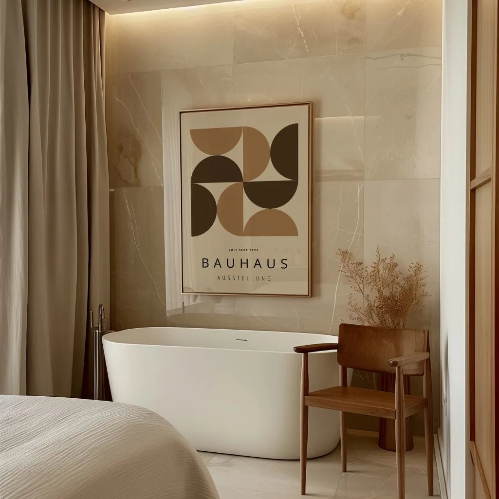 Bauhaus Ciepły Brąz Plakat