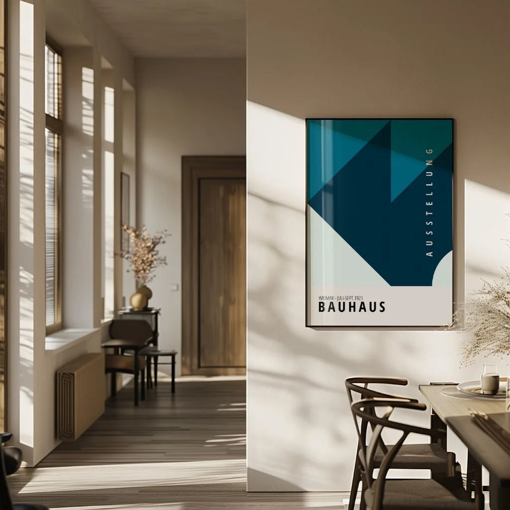 Bauhaus Granatowy Plakat