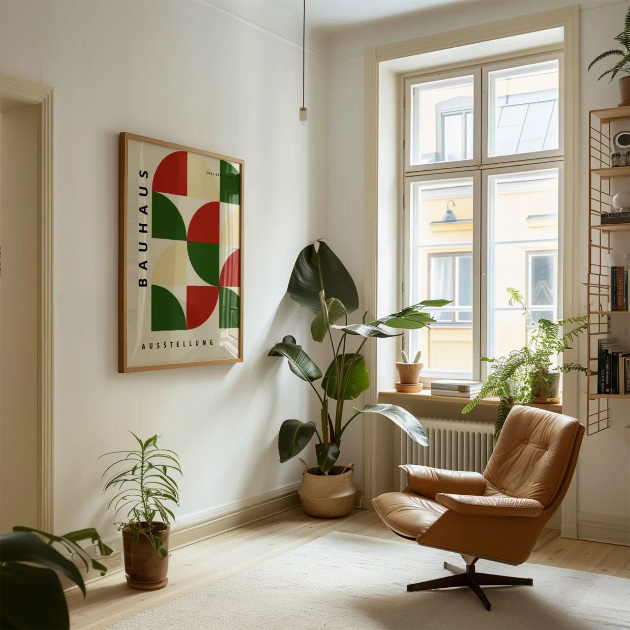 Bauhaus Czerwono-Zielony Kontrast Plakat