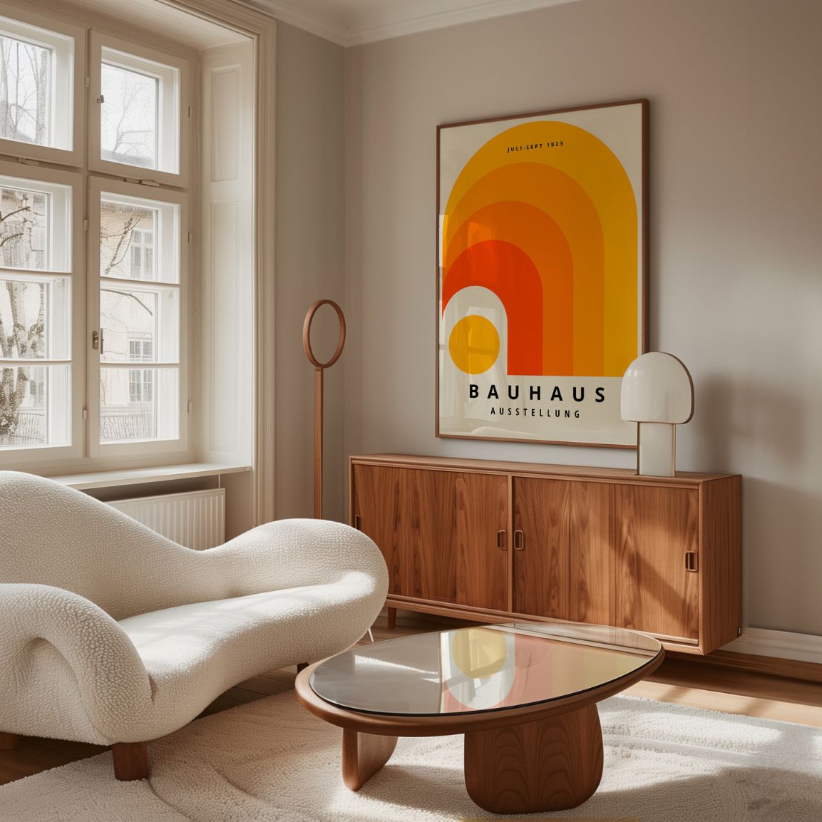 Plakat Bauhaus Pomarańczowa Tęcza