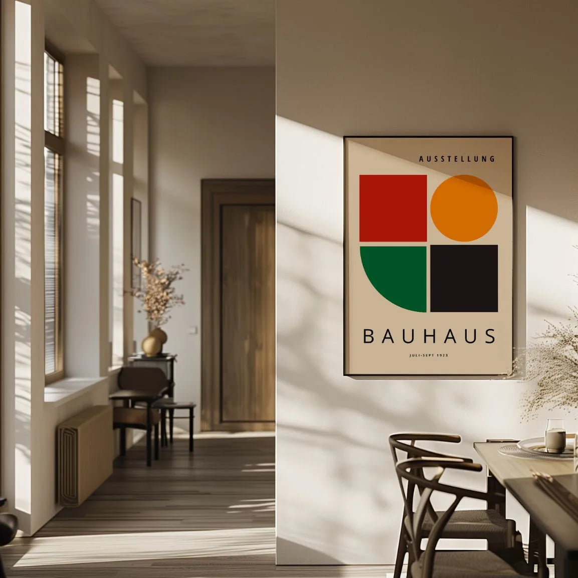 Bauhaus Zieleń Harmonia Plakat