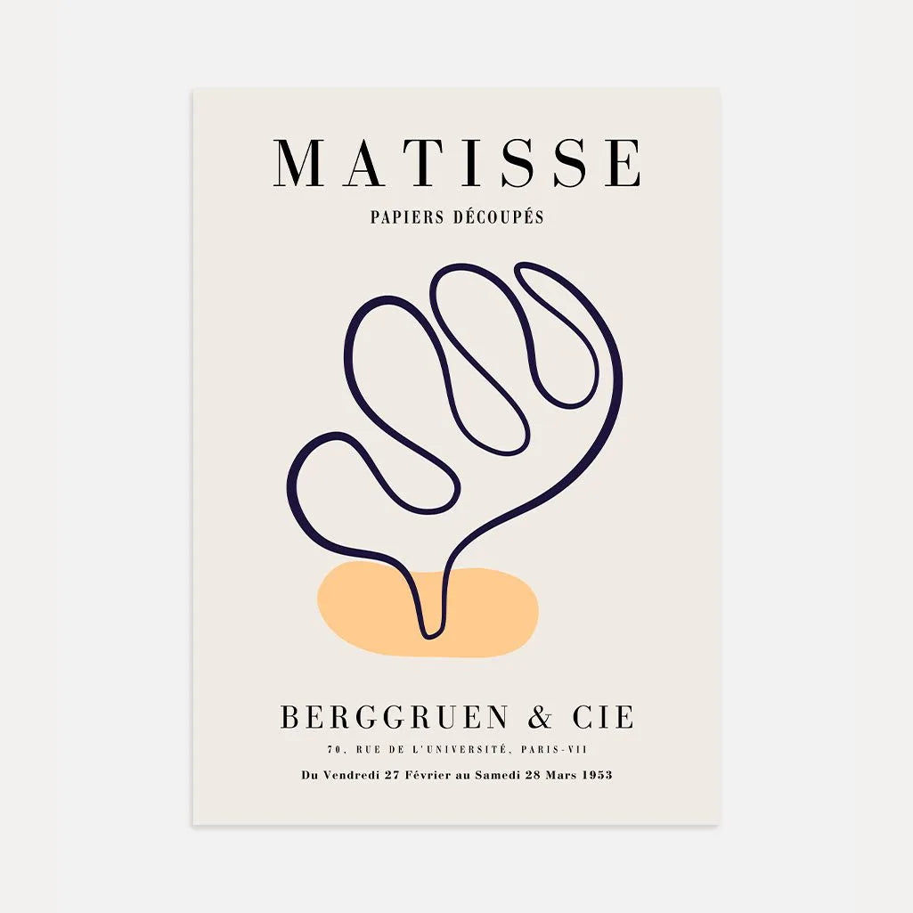 Plakat Matisse Pomarańczowy Akcent Granat