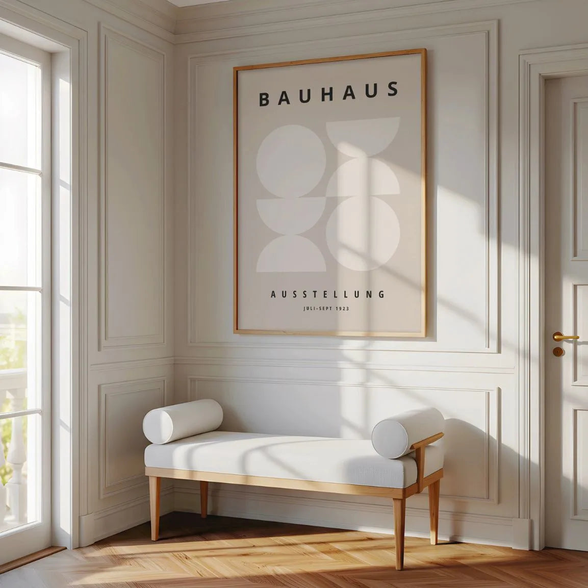 Beżowy Plakat Bauhaus