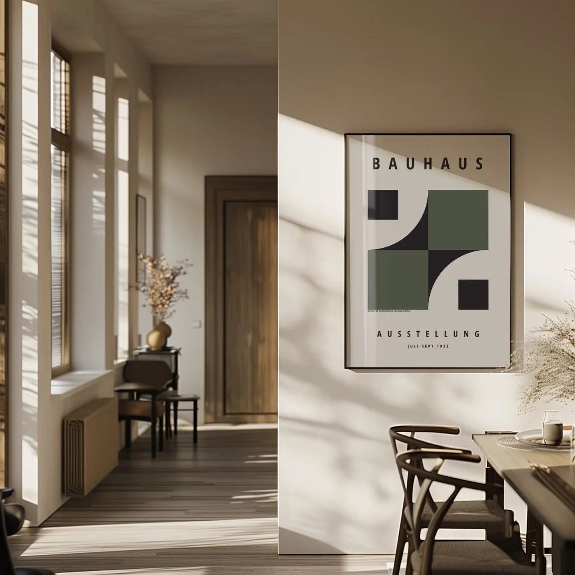 Plakat Bauhaus Zielona Fuzja Form