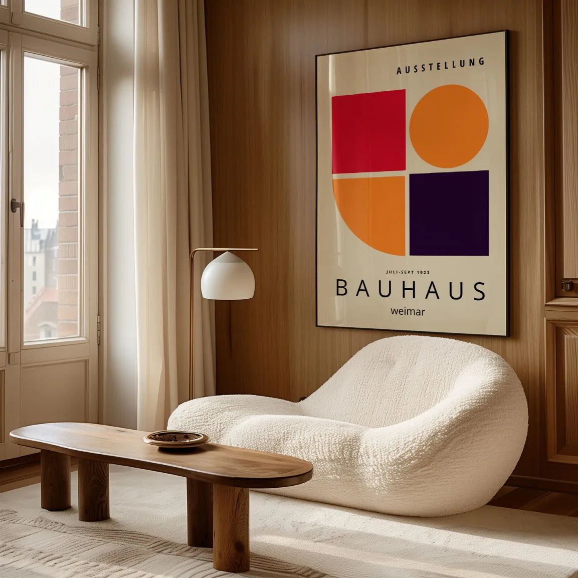 Bauhaus Czerwony Akcent Plakat