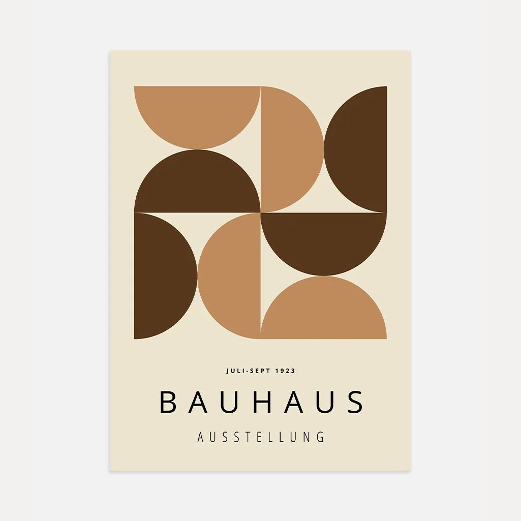Bauhaus Ciepły Brąz Plakat